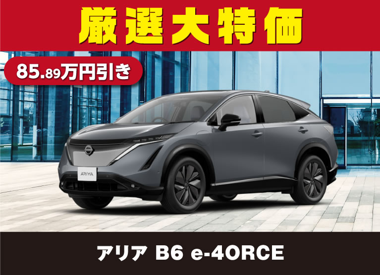 アリア B6 e-4ORCE 厳選大特価 85.89万円引き